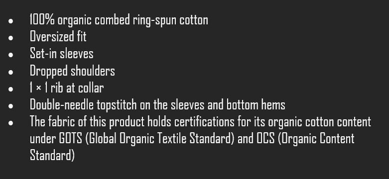 OVERSIZED ORGANIC T-SHIRT: 9 FRUITS