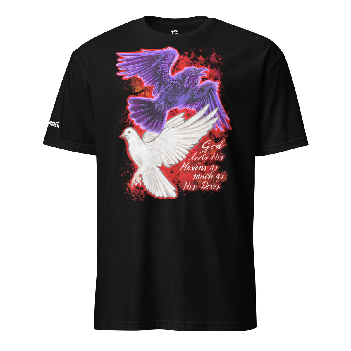 UNISEX T-SHIRT: RAVENS AND DOVES