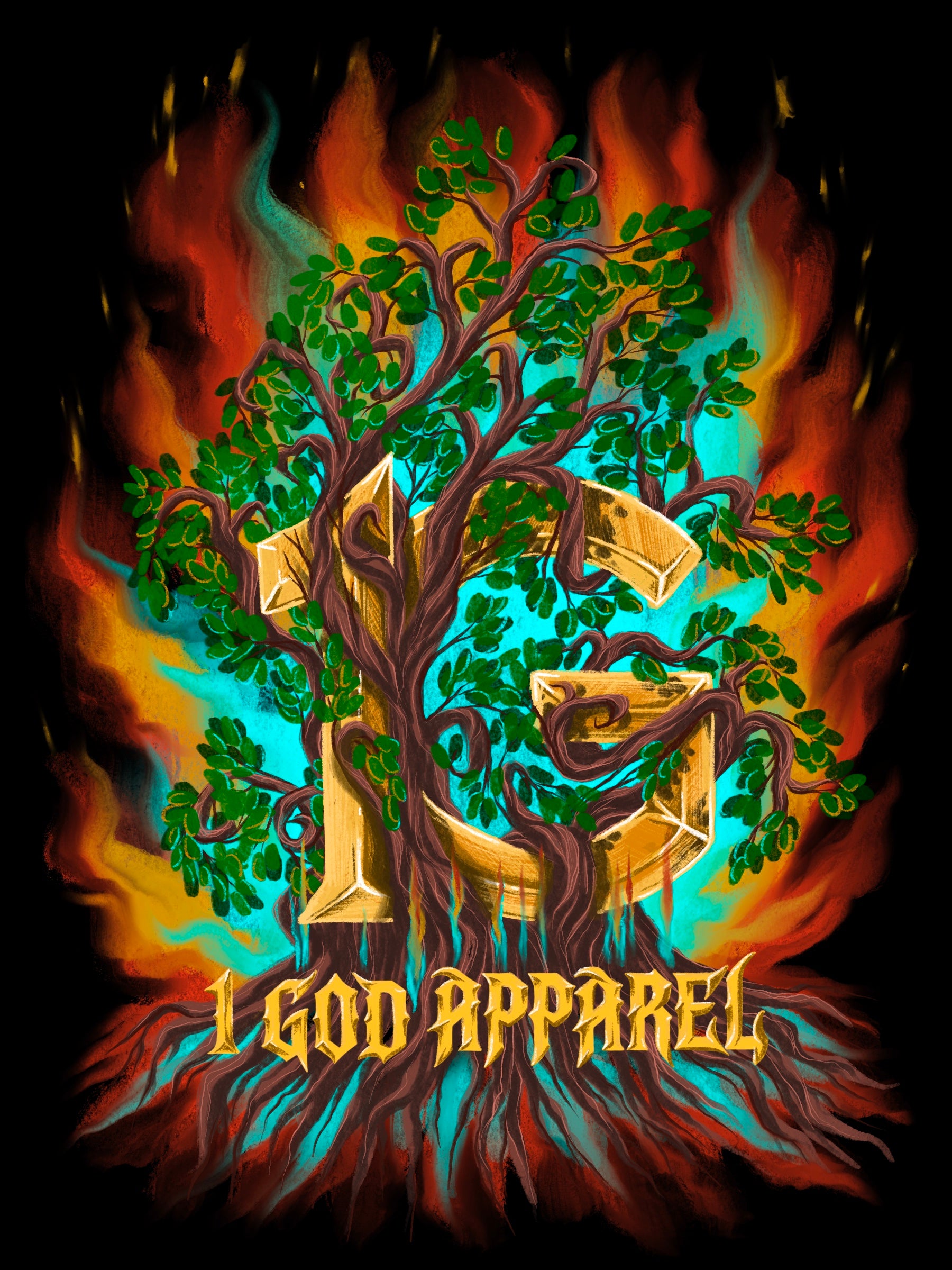 OVERSIZED ORGANIC T-SHIRT: ARTIST COLLECTION: 1 GOD APPAREL
