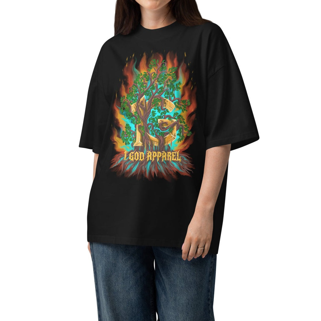 OVERSIZED ORGANIC T-SHIRT: ARTIST COLLECTION: 1 GOD APPAREL