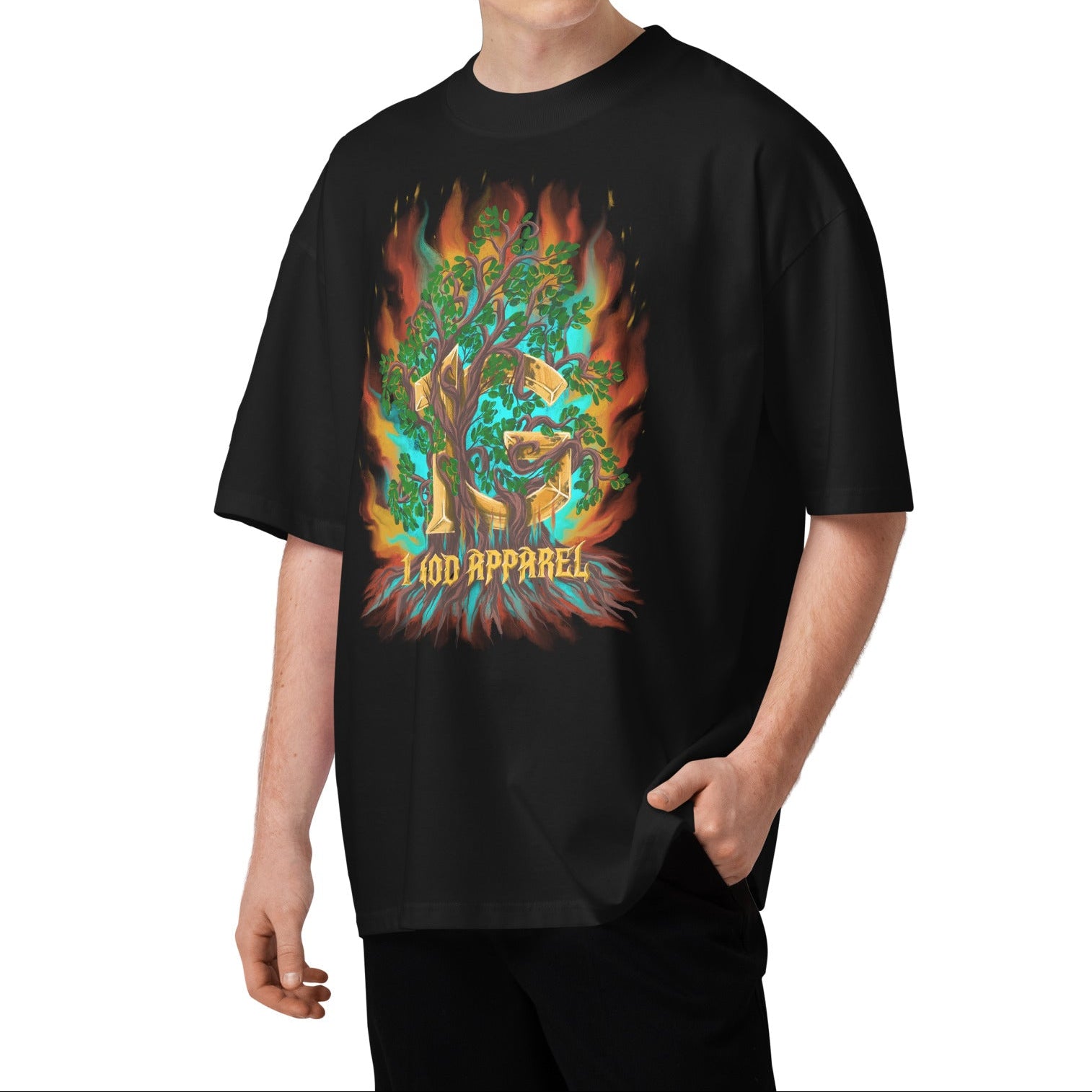 OVERSIZED ORGANIC T-SHIRT: ARTIST COLLECTION: 1 GOD APPAREL
